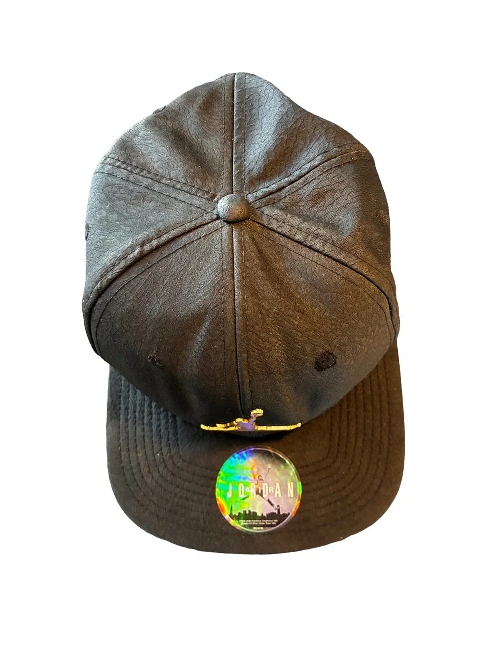 Jordan Jumpman Ingot Elephant Print Black Gold Snapback Hat